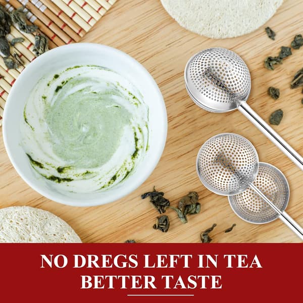 Bryggeenhet i rustfritt stål te-infuser kopphåndtak te-infuser te-sil for løse bladte 2 stk (sølv)