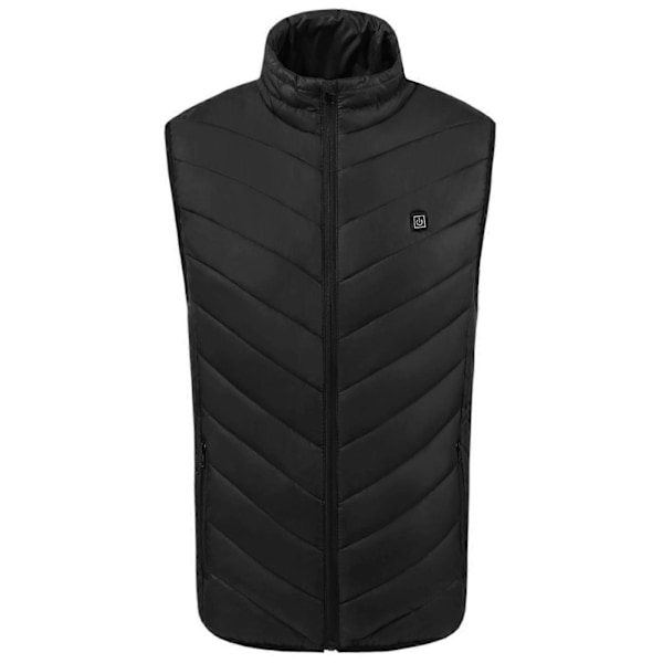 Ny Uppgraderad USB Uppvärmd Väst, Lätt Smart Uppvärmd Väst för Män/Kvinnor XXXXL black