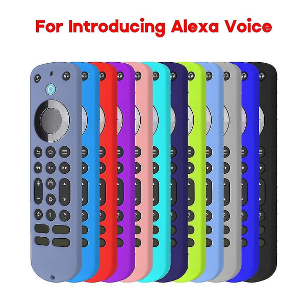 Silicone Sleeve Case-shell Anti-slip Cover For Alexa Voice Remote Impact-proof Lavender gray