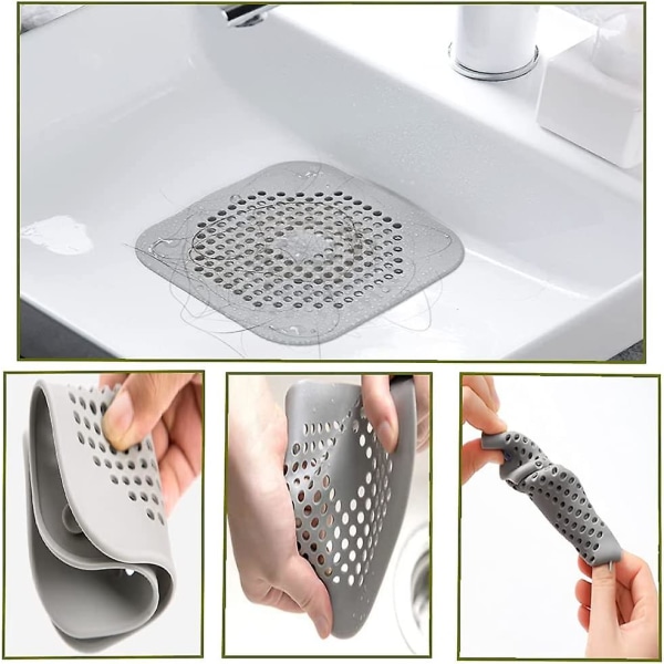 4 Pcs Silicone Drain Protector, Kitchen Sink Strainer With Suction Cup, Bathtub Drain Cover Filter, Kitchen And Bathroom Sink Strainer.