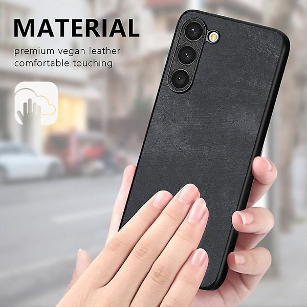 Til Samsung Galaxy S20 Fe Vintage Læder PC Bagside Cover Mobiltelefon Etui Black