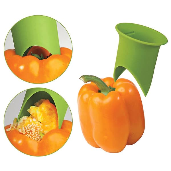 2 stk./sæt Multifunktionel Grøn Peber Chili Kerne Separator Enhed Plastik Tomat