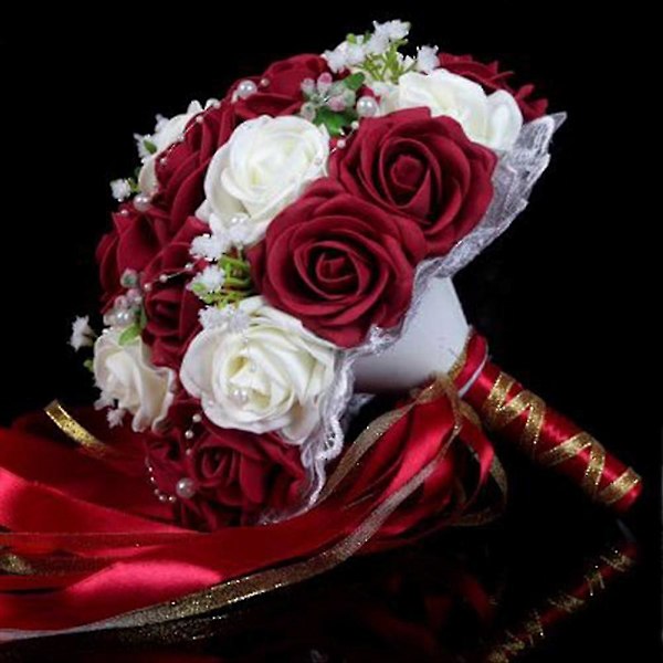 Koreanska Buketter Rose Red and White