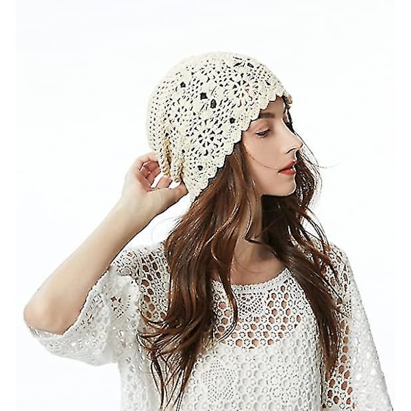 Håndlavet Hæklet Slouchy Beanie til Kvinder - Forår/Efterår