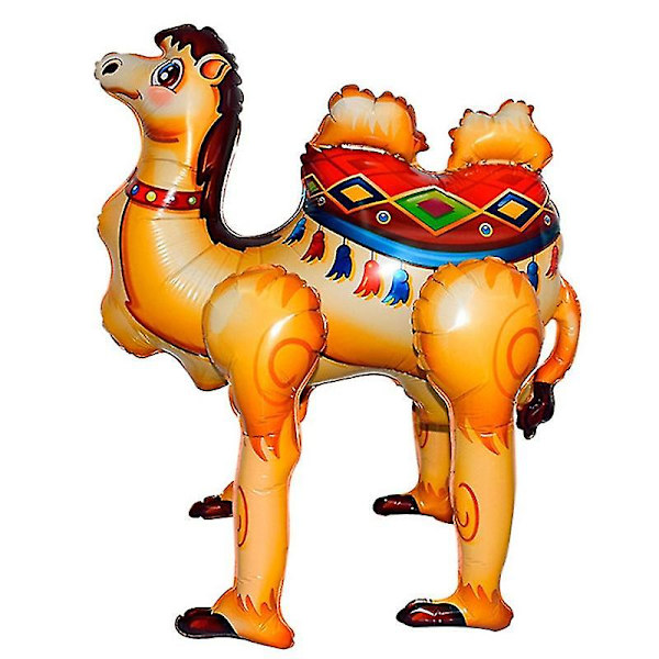 3D Sød Tegneserie Gående Alpaca Kamel Aluminium Film Ballon Model Til Hjemme Baby Shower Fødselsdagsfest Dekoration Yellow