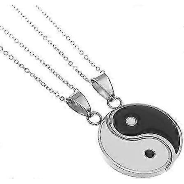 Yinyang Bff Par Halskæde Kæde til Kvinder Mænd Personlig Matchende Puslespil Diagrammer Bedste Ven Halskæder Gaver til Kæreste Valentinsdag Tai Chi [2] Gold