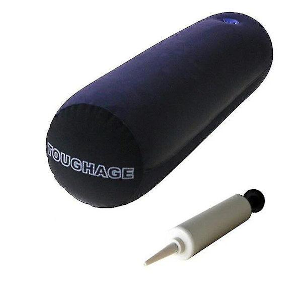 Multifunktionell uppblåsbar lång kroppskudde ländryggsben yogakudde resepositioner stöd luftkudde med plasthandpump With Hand Pump