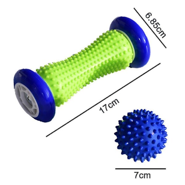Fotmassasjevals med piggete kule for fot smertelindring Massasjeapparat for å lindre plantar fasciitt og hæl fotbue smerte og slappe av skulder fot rygg ben hånd, inkludert