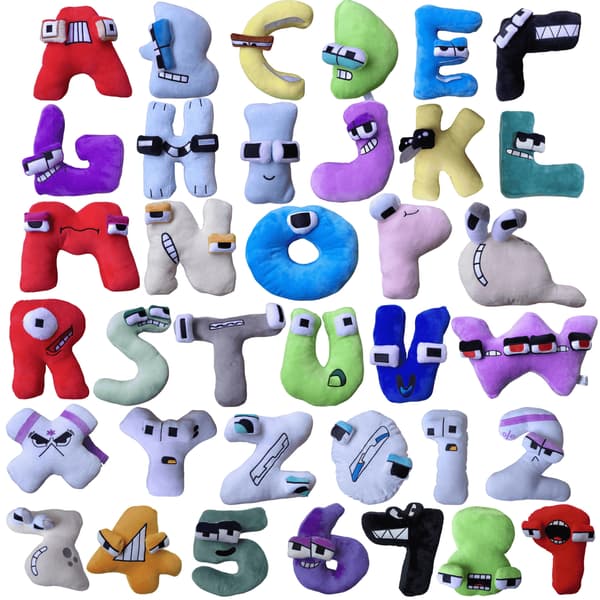 Alphabet Lore Bogstav Plyslegetøj / Pyntepude / Udstoppede Figur M color