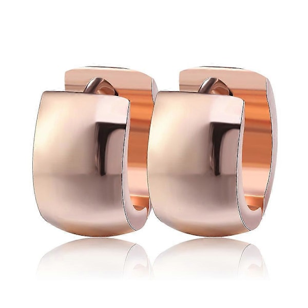 Monokrome, personlige øredobber i rustfritt stål rose gold