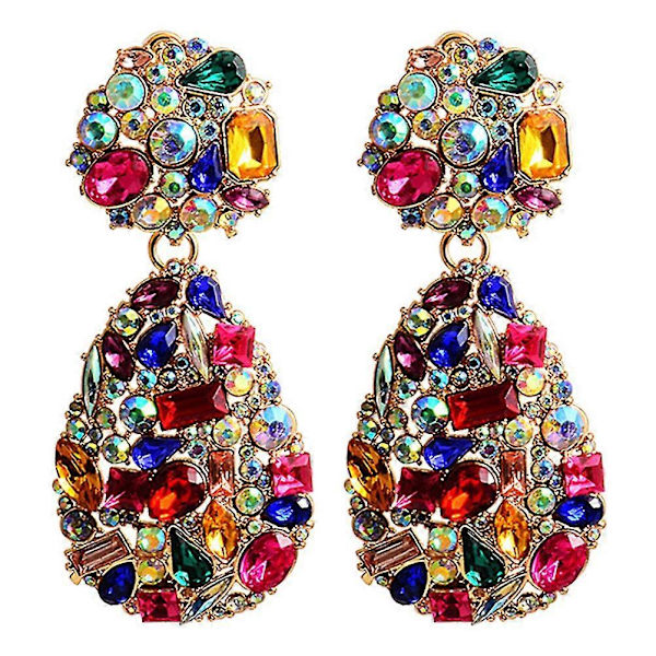 Moteøredobber Rhinestone Dangle Øredobber Bohemian Øredobber Krystaller Øredobber Barokk Øredobber