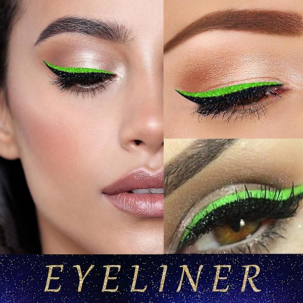 Färgglada eyeliner-ögonfransdekaler, självhäftande falska ögonfransar, konstgjorda förlängningsögonfransar purple