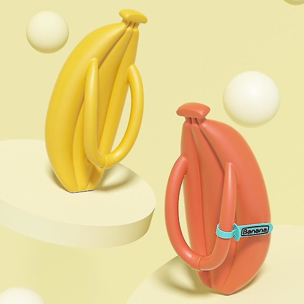 Mote par bananformede flip-flops myke komfortable hjemmesko for hjemmet innendørs Banana 40 41