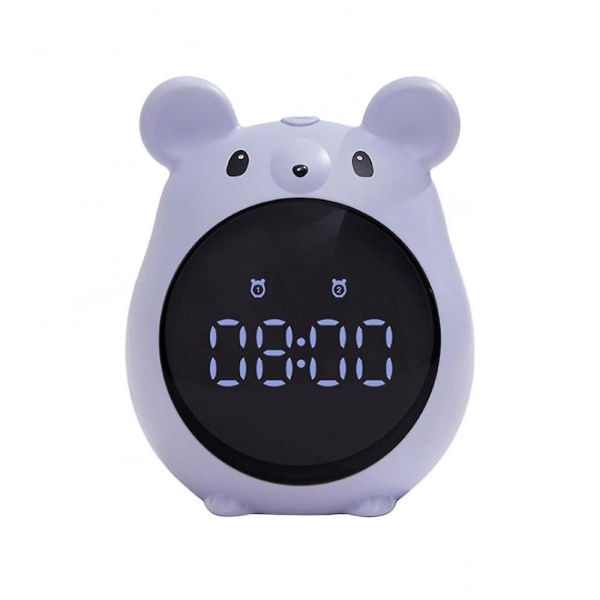 Cartoon Large Screen Mouse Shape Home Charging Alarm Clock Children's Alarm Clock Home Table Decoration Clock - Blue