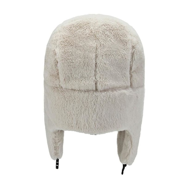 Vintercykling Ski Hat Varme Ørevarmere Fortykke Plys Øreklappet Hat Til Mænd Kvinder Faux Fur Vindtæt Hue Russisk Bomber Hat khaki