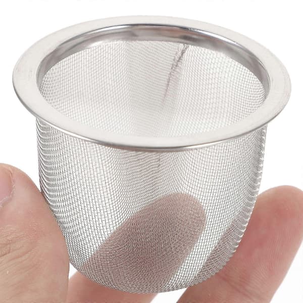 8 stk. tefilter i rustfrit stål, metalinfuser, robust tesigte til hjemmet (diameter 5,8 cm x højde 4 cm)