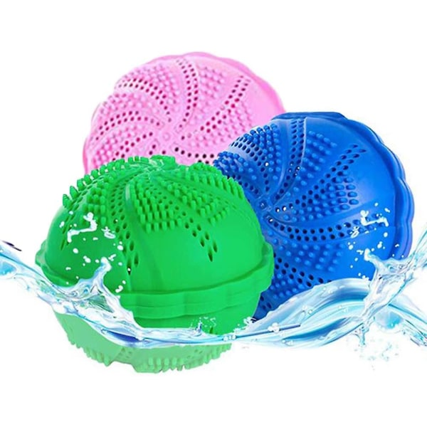 3 Pack Environmentally Friendly Washing Balls, 1000 Reusable Washing Machine Washing Balls, Strengthen Washing Effect And Prevent Tangle.