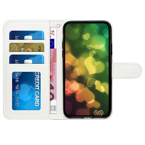 For Oppo A98 5g Etui Pu Læder+tpu Pung Mønster Trykt Mobiltelefon Cover Bear