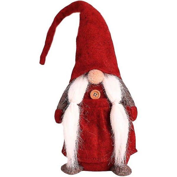 Christmas Gnome Swedish Scandinavian Santa Tomte Nisse Festival Decoration Supplies Plush Doll Gift Christmas Decorations (red)1pcs