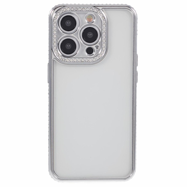 iPhone 13 Pro Max -kotelo, jossa strassit, pehmeä TPU-puhelinkuori Silver