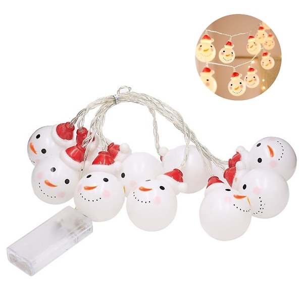 LED Snømann Lys LED Garland Lysstreng Juledekorasjon For Hjemmet Warm white