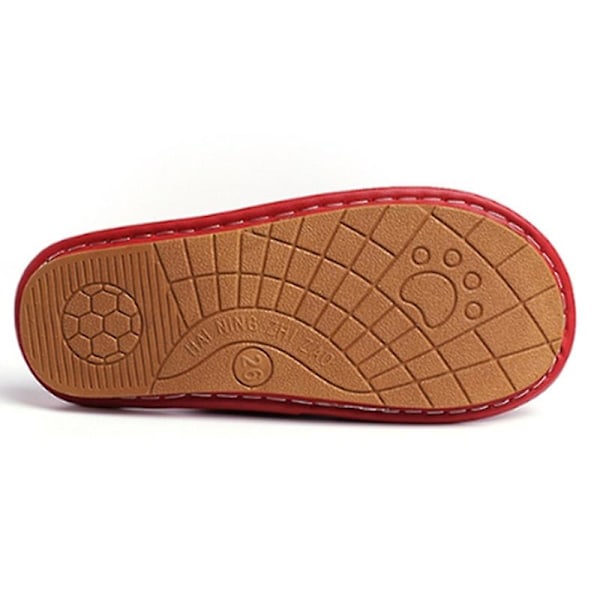Mäns Mysiga Äkta Ko-Läder Hög Densitet Skum Anti-Halk Sula Tofflor Med Super Mjuk Foder Inomhus/Utomhus PINK SIZE 26 WOMEN