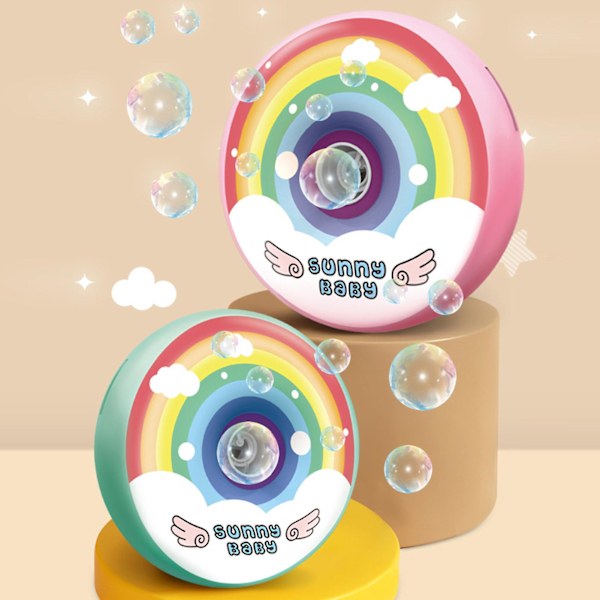 Kamera bubbel leksak Donut form Anti-läckage ABS dynamisk musik kamera maskin leksak för barn Pink