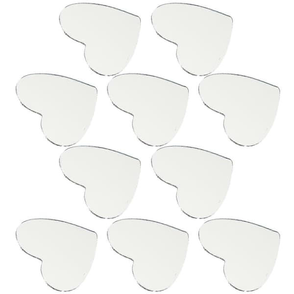 20 stk. legeringsspeil for kvinner, sminkespeil, minihjerteformet uferdig speillinse for DIY-kunst og håndverk