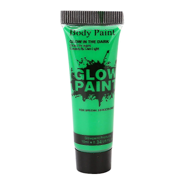 10ml Halloween Glow Pop I Mørke Ansigtsmaling Sort Lysmaling UV Neon & Krops Kridt Sæt Fluorescerende Makeup Markør Jul G