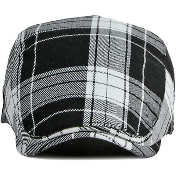 Farverig Ternet Justerbar Newsboy Hat - Yz30109