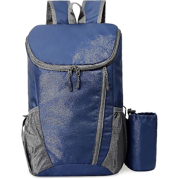 Hopfällbar Ryggsäck Lätt, Liten Ryggsäck Vattentät för Utomhussporter, Hållbar Packbar Ryggsäck Praktiska Gåvor för Män Kvinnor, Casual Daypack A - Blue