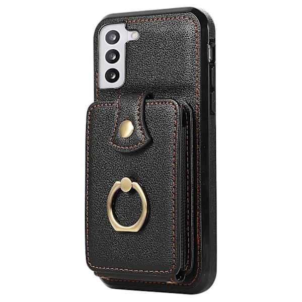 Samsung Galaxy S23+ Fodral Rfid Blockering Mobiltelefon Skal Stativ Tpu+pu Läder Skal Black