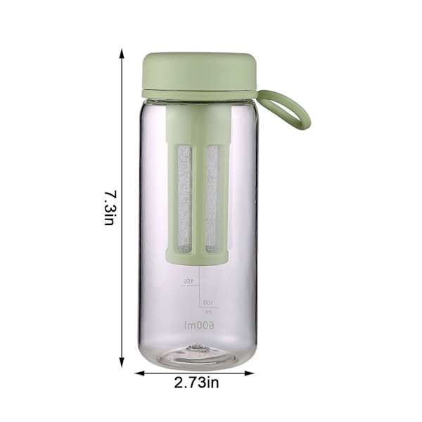 Køkken og spisning Tag med en vandkop - Brygning af te Tag med en kop Bærbar forståelig koldbrygget kaffe Tag med en vandkop - Koldbrygget kop - (600 ml) - BPA-fri hårdt slidstærk lækagesikker plastdiffuser vandflaske med dobbeltlagsfilter | Med bærehåndtag, ingen vandlækage C