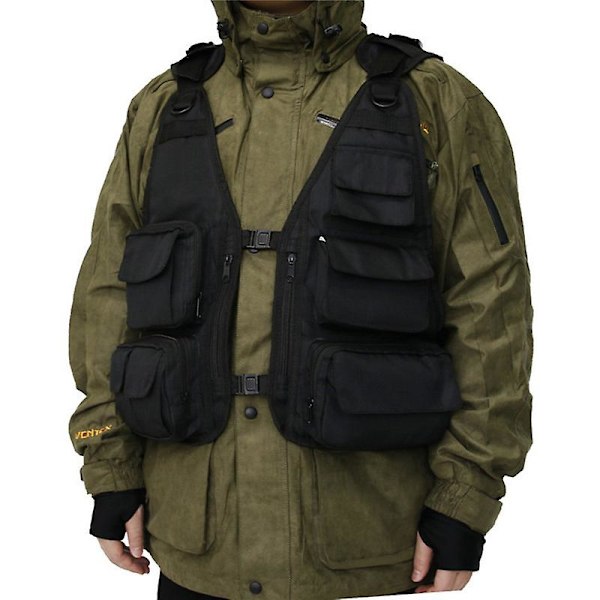 Mimigo Mænd Mesh Åndbar Multi-lomme Vest Udendørs Rejsende Fiskefluer Fotografering