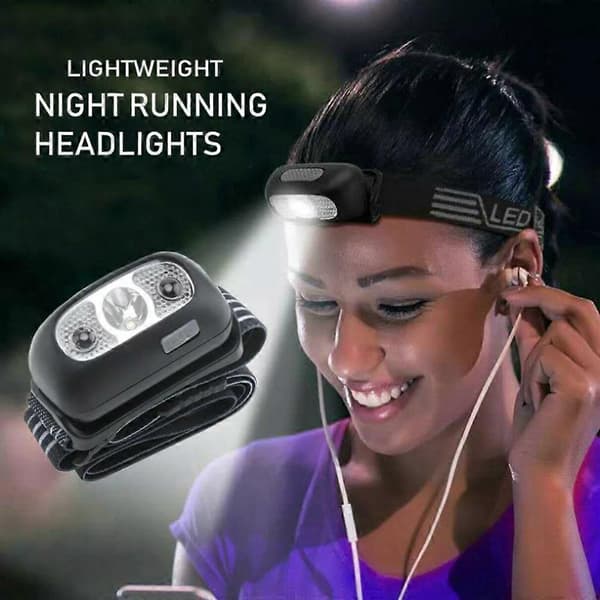 Ny Lumilight Hodelykt, Lumi Light Led Hodebånd, Oppladbar USB Hodelykt