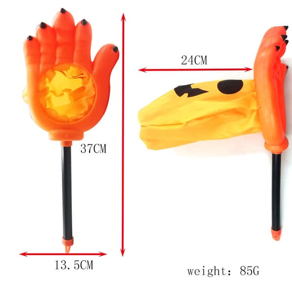 2-delt Halloween Græskar Slikpose - Makeup Bold Spøgelsesklo Hånd Slikpose Ghost Claw Night Light