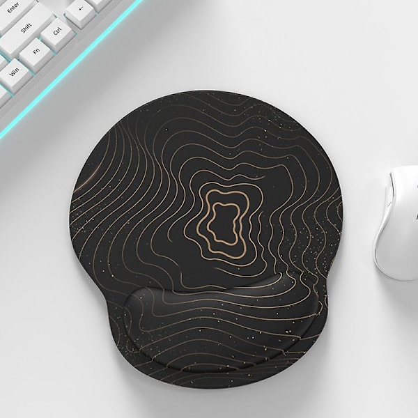 Musematte med håndleddsstøtte, ergonomisk musematte med håndleddsstøtte, komfortabel musematte for bærbar PC, smertelindrende musematte F