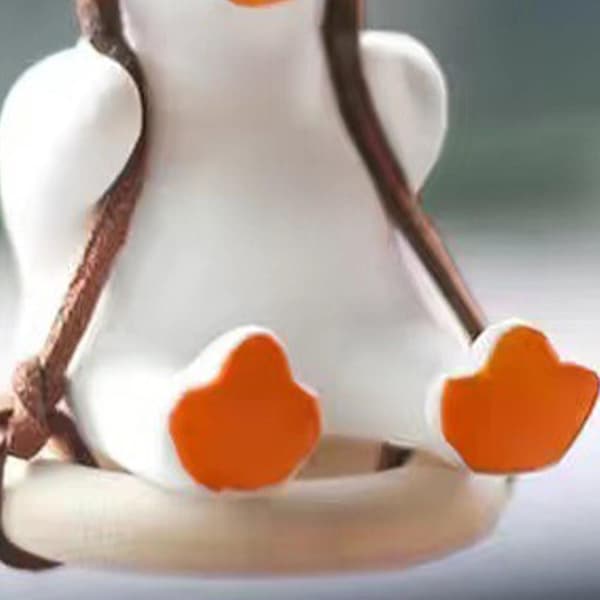 Liten Ande Svingbil Henger Dekorasjon Duck B