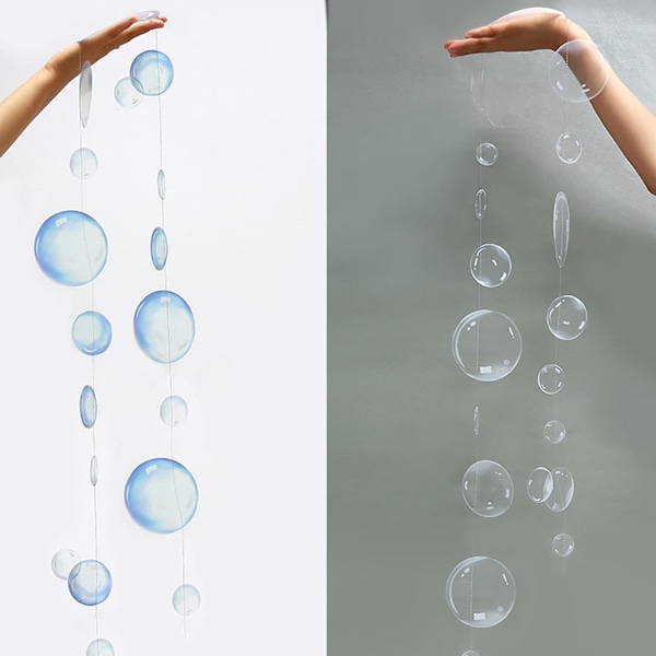 2 st bubblor hängande flaggor dekorativa marina tema dekoration arrangemang girlang bubblor dekorationer