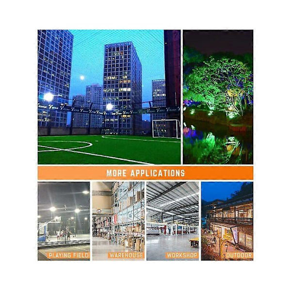 100W Ulkovalaistus LED-valokeila, 4500LM Ulkovalaistus LED-valokeila, IP66 Vedenkestävä, Lämmin Valkoinen 2800-3200k, Ultraohut Valo, Ihanteellinen Ulkovalaistus Pihalle