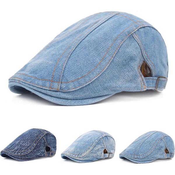Newsboy-lakit, edistyksellinen litteä brittiläinen denim-länsimainen miesten baretti päivittäiseen käyttöön H24d0306 S-036 dark blue