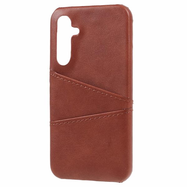 Til Samsung Galaxy S24 Etui Anti-Drop PU+PC Telefon Cover med 2 Kortpladser Coffee