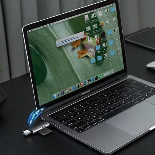Ugreen Typ C+USB 2-i-1 Kortläsare