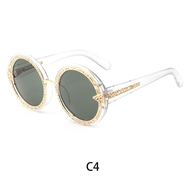 Farverige Luksus Retro Solbriller Mode Stel Briller Damer Kvinder Hot Transparent frame black and gray
