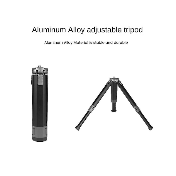Mini Stativställ Aluminiumlegering Skrivbords Teleskopiskt Stativ Universal 1/4 tum Skruv För Telefon