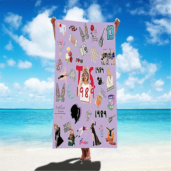 75x150cm Taylor Swift Stort Badehåndkle for Strand og Bad - Tykt Mikrofiber Turt Teppe Gave B