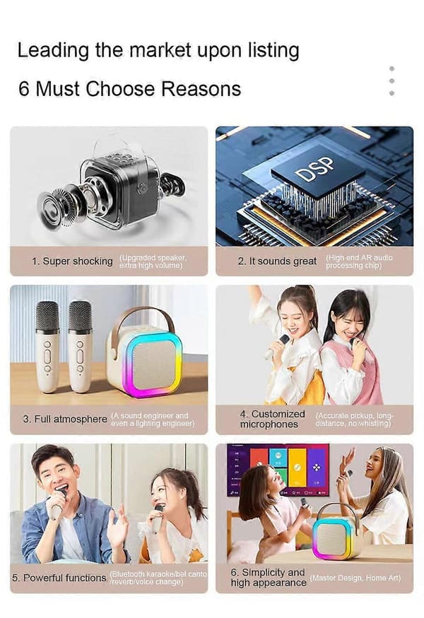 K12 Bærbar Trådløs Bluetooth Mikrofon Højttaler til KTV
