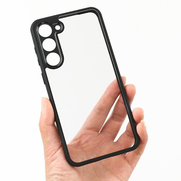Läpinäkyvä pehmeä Tpu + kova Pc läpinäkyvä puhelinkuori Samsung Galaxy S23+:lle