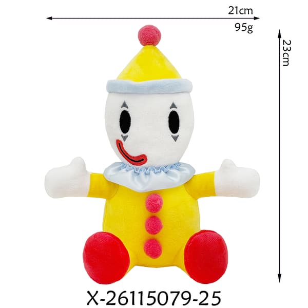 Upea digitaalinen sirkus Jax Burger -pehmolelu Sitting yellow clown