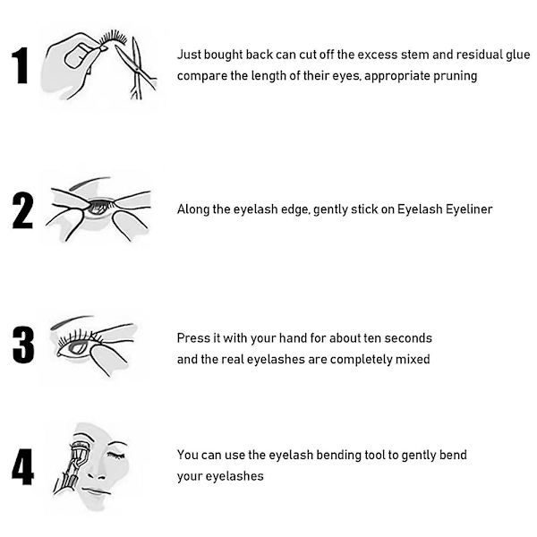 Färgglada eyeliner-ögonfransdekaler, självhäftande falska ögonfransar, konstgjorda förlängningsögonfransar purple